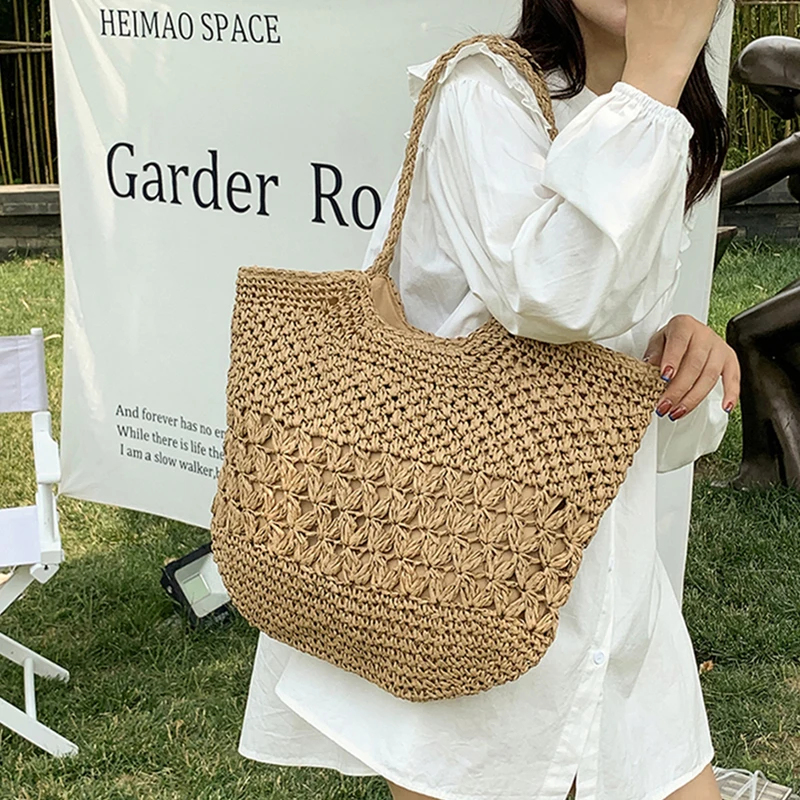 Luxury Bags Big - Casual Design Straw Weave Bags Trend