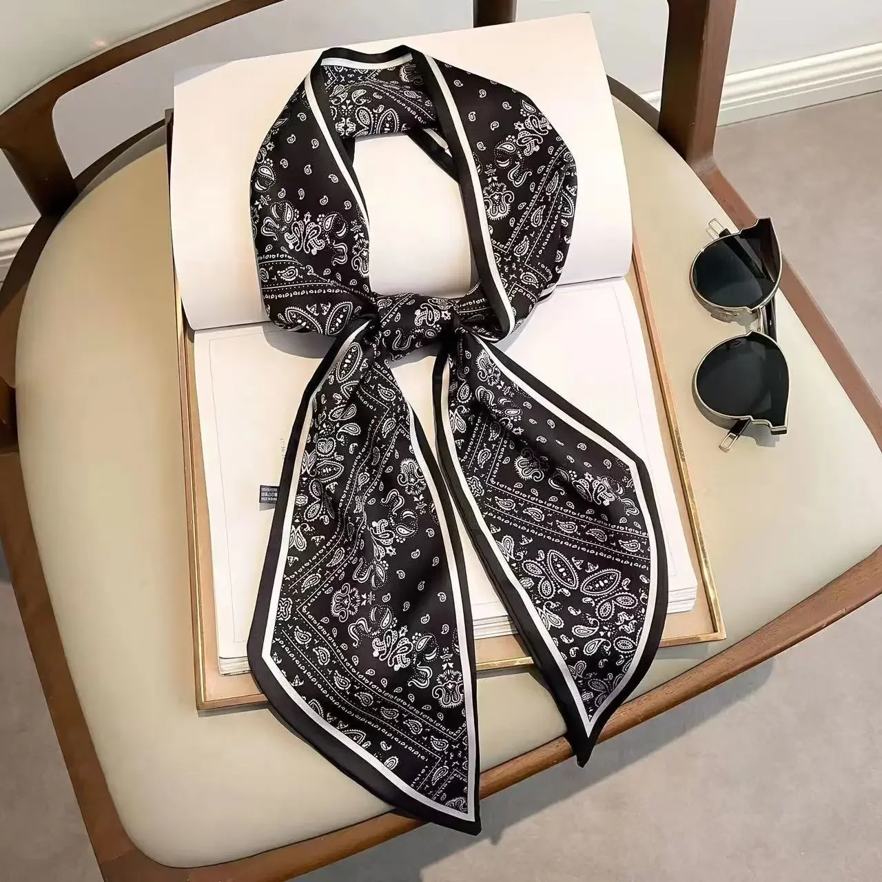 Luxury Bags Duffle - Design Print Skinny Scarf Plaid Horse