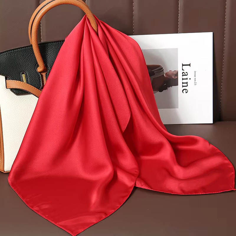 Luxury Bags Duffle - Luxury Solid Color Silk Square Scarf