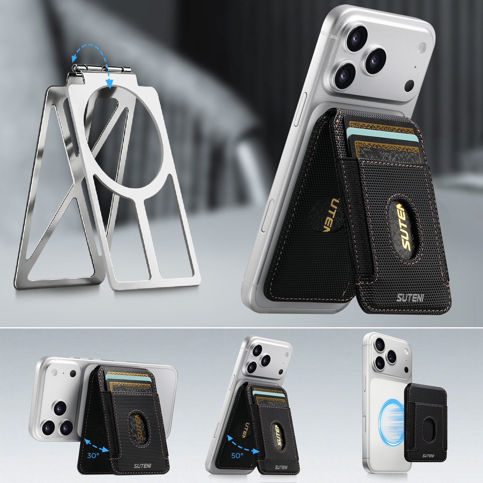 Luxury Bags & Leather Repair Of Atlanta Reviews - SUTENI Mobile Phone Stand Magnet RFID