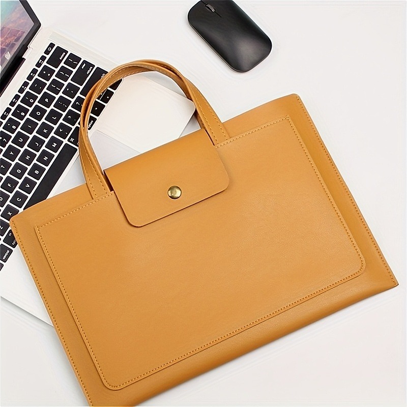 Briefcase Leather Slim - 1pcs Waterproof PU Leather Laptop Bag