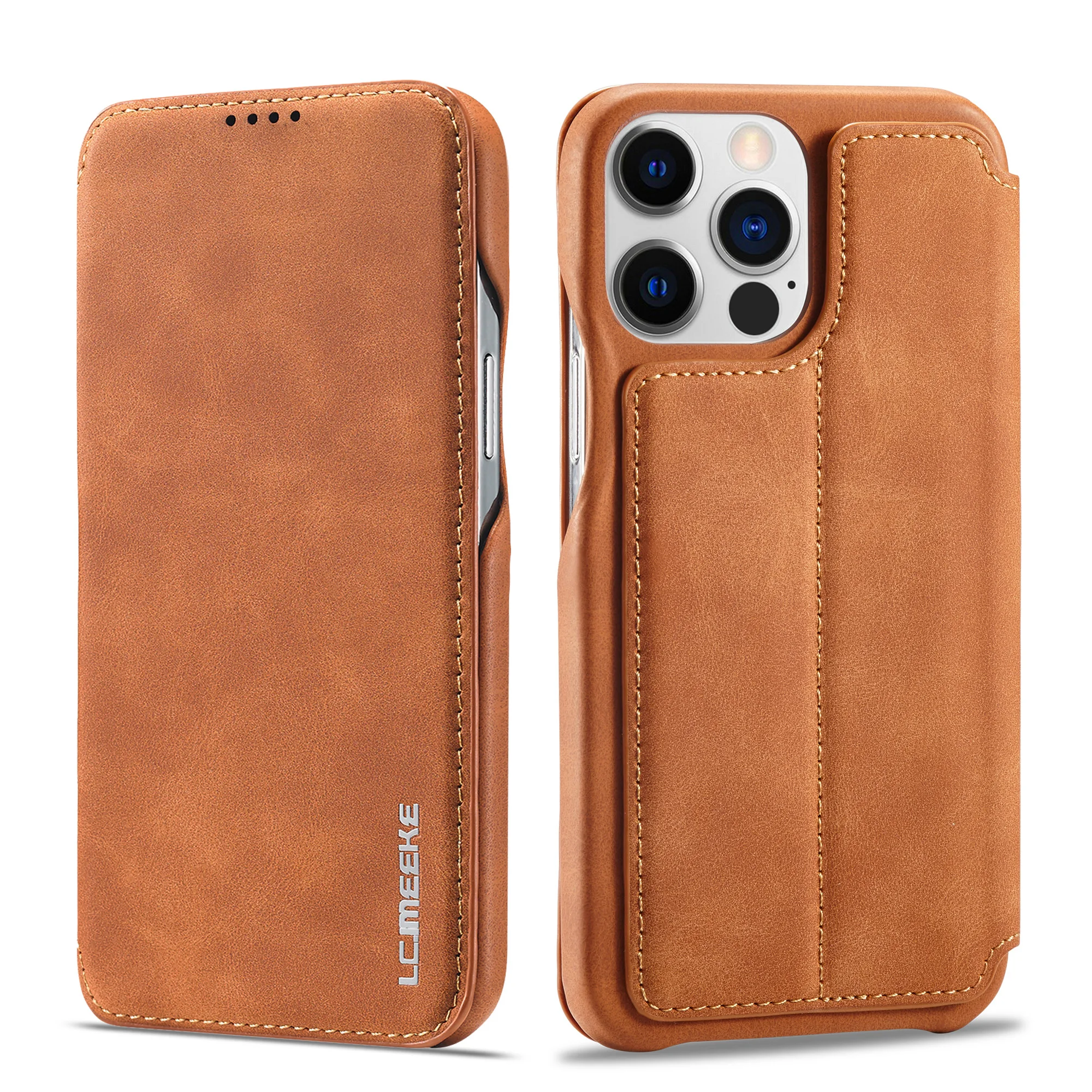 Leather Flip Wallet Magnetic C - Briefcase Leather Slim avaliação e preço