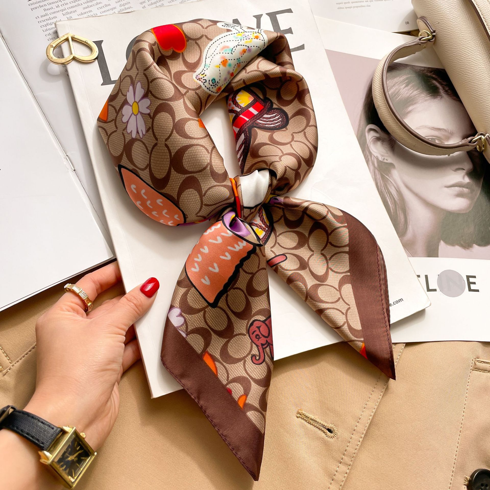 Silk Square Scarf Women Luxury - Luxury Bags Duffle avaliação e preço
