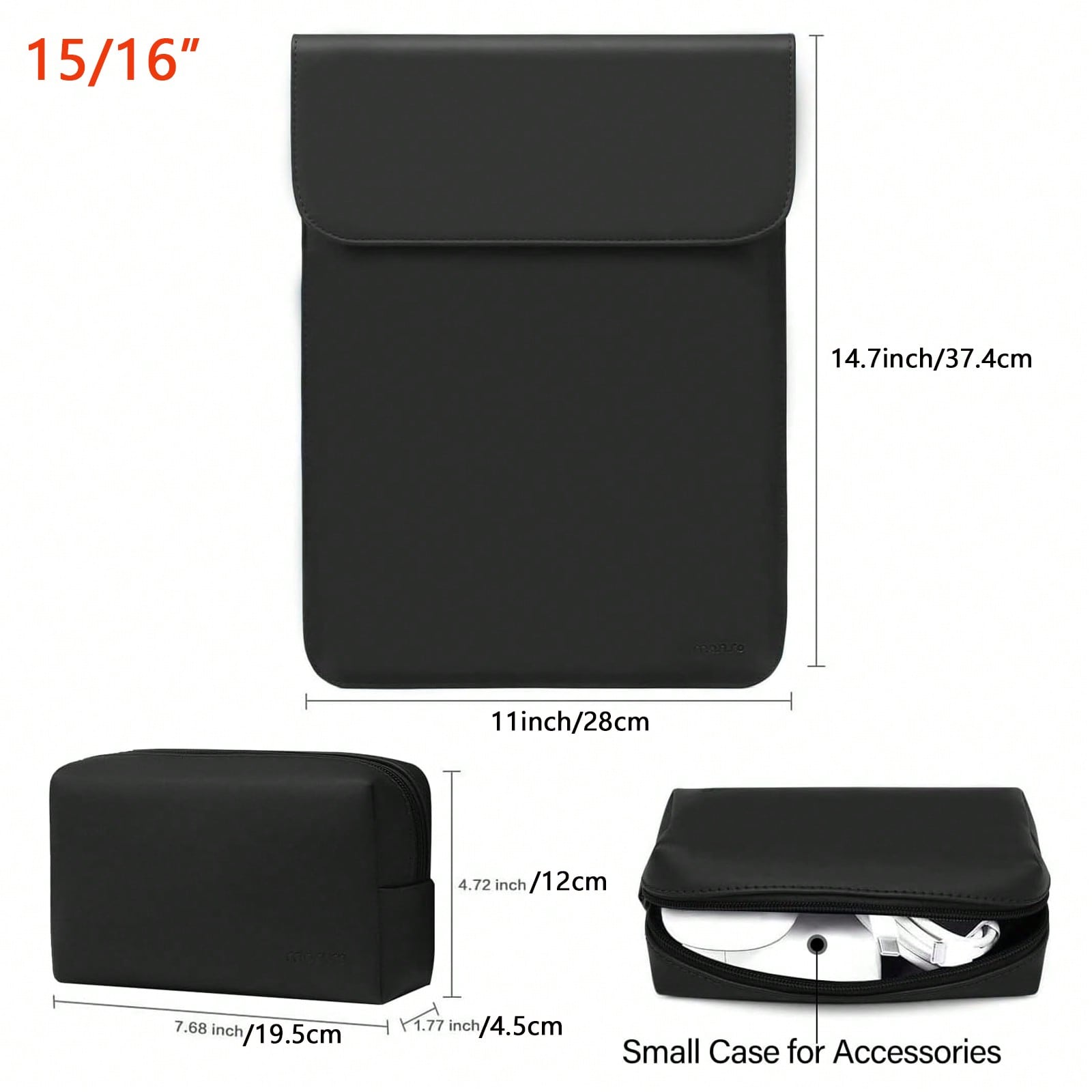 2 Pcs Laptop Sleeve Case, 13.3 - Laptop Bag Leather 15 avaliação e preço