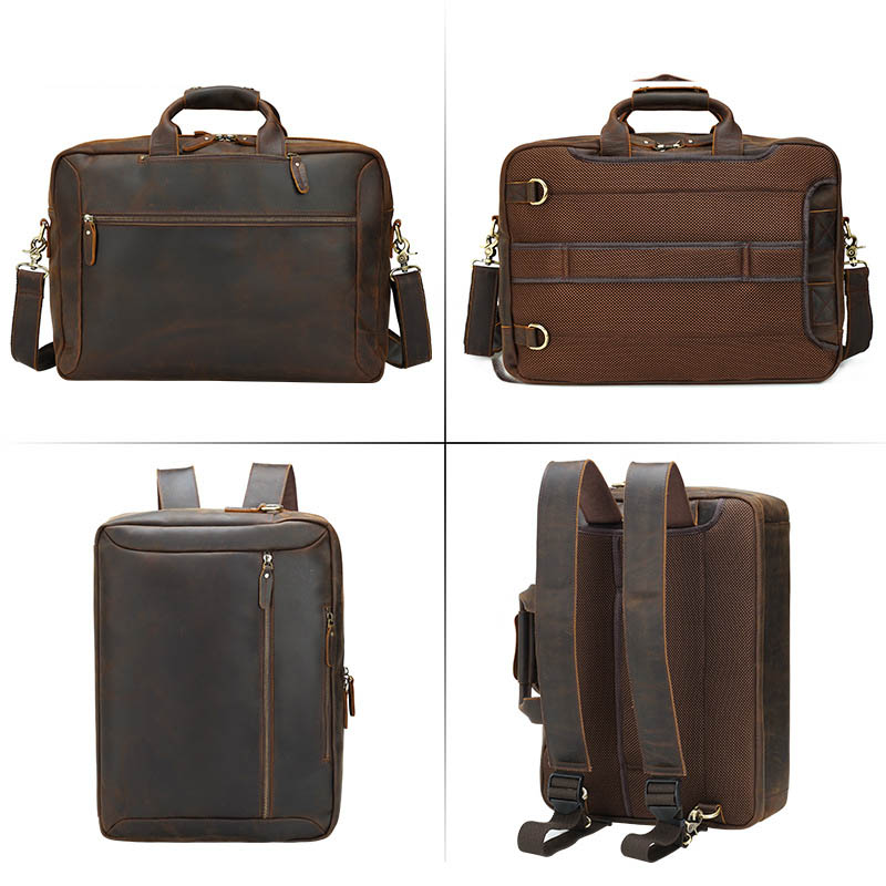 3 Use Men Business Briefcase V - Laptop Bag Leather 15 avaliação e preço