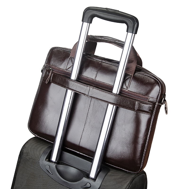Genuine leather men's briefcas - Laptop Bag Leather 15 avaliação e preço