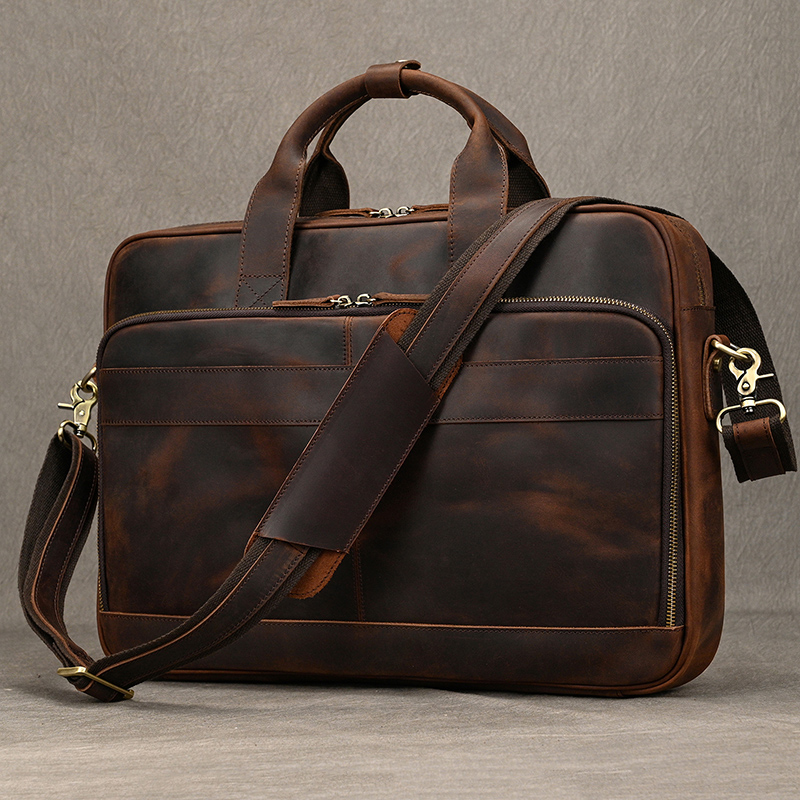 Crazy Horse Genuine Leather Me - Laptop Bag Leather 15 avaliação e preço