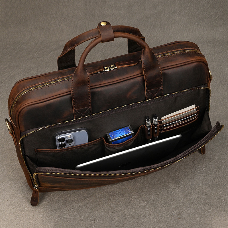 Crazy Horse Genuine Leather Me - Laptop Bag Leather 15 avaliação e preço