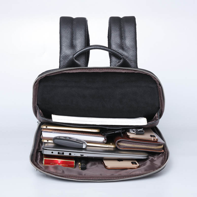 Genuine Leather Backpack Men 1 - Briefcase Leather Slim avaliação e preço