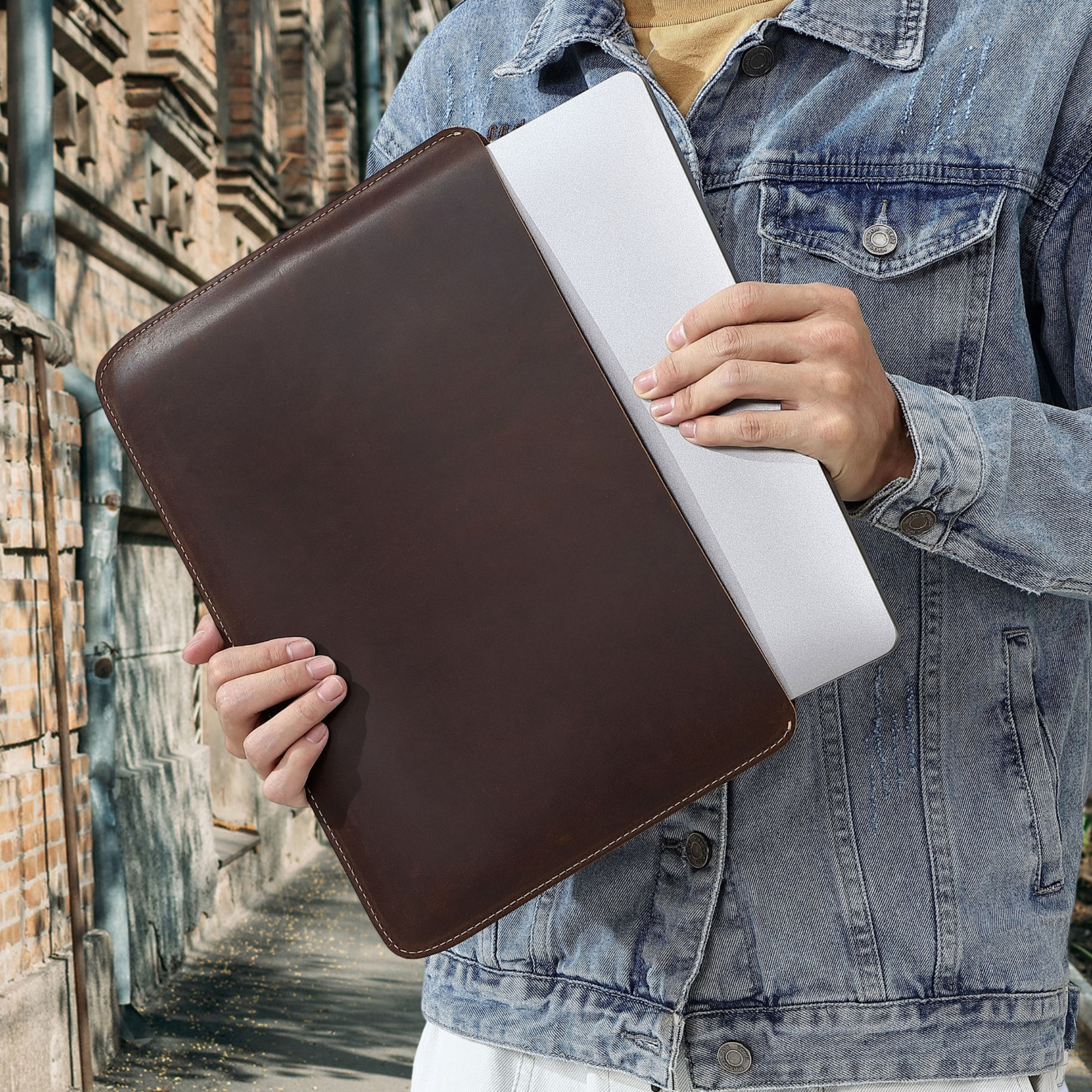 Genuine Leather Slim Laptop Sl - Briefcase Leather Slim avaliação e preço