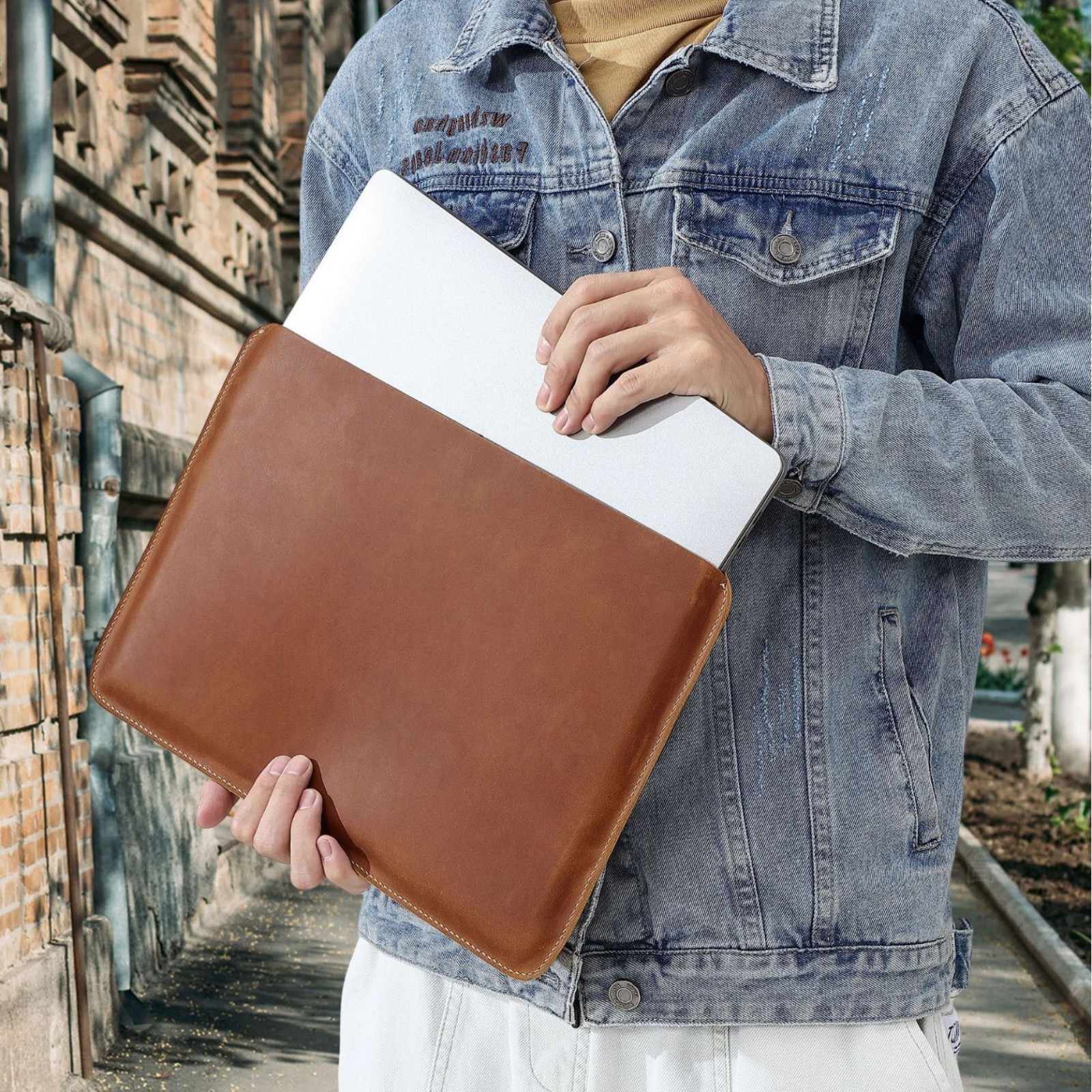Genuine Leather Slim Laptop Sl - Briefcase Leather Slim avaliação e preço
