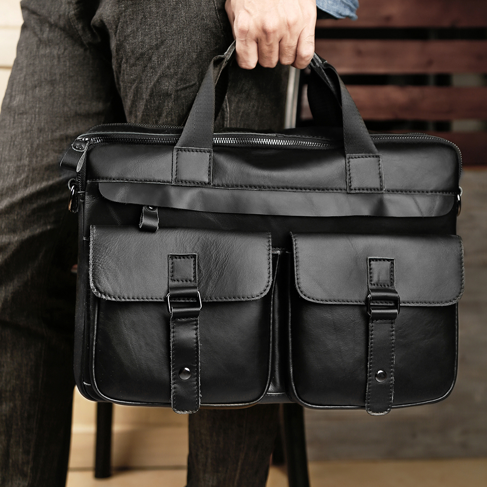 JOYIR Genuine Leather Men's Br - Laptop Bag Leather 15 avaliação e preço