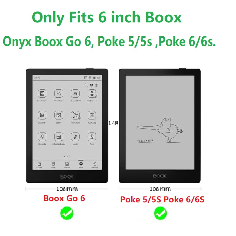 Case for Onyx Boox Go 6 Poke 5 - Briefcase Leather Slim avaliação e preço