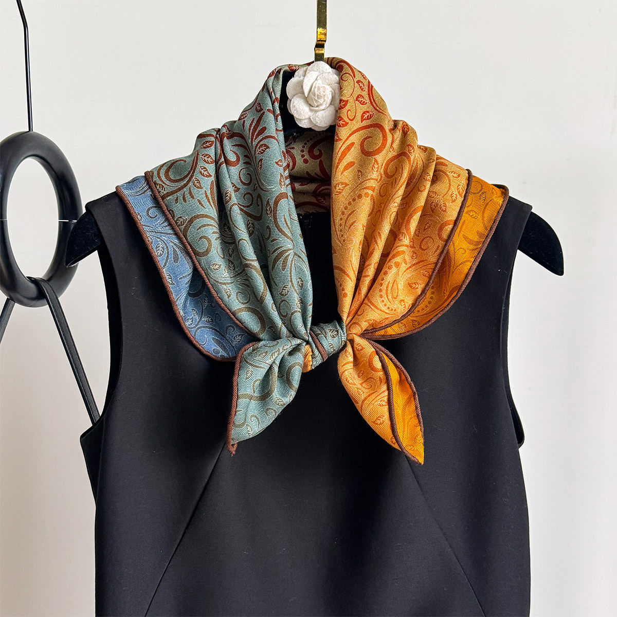 82% Wool 18% Real Silk Scarf N - Luxury Bags Duffle avaliação e preço