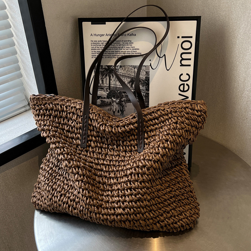 Straw Woven Tote Bags Casual L - Luxury Bags Big avaliação e preço