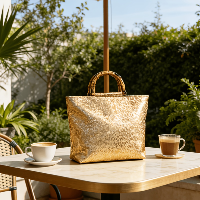 Light luxury metallic gold jac - Luxury Bags Big avaliação e preço
