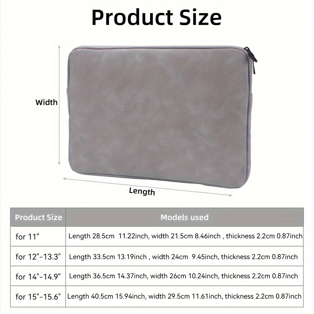 11 13 14 15 Inch Laptop PU Lea - Briefcase Leather Slim avaliação e preço