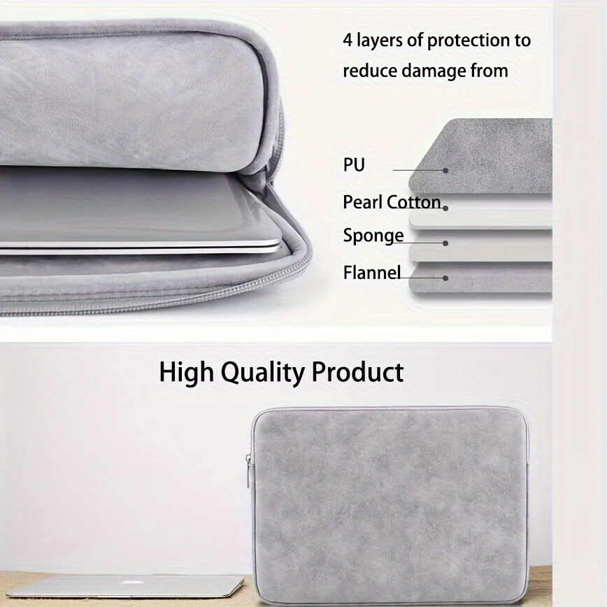 11 13 14 15 Inch Laptop PU Lea - Briefcase Leather Slim avaliação e preço