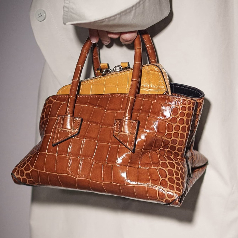 Luxury Crocodile Embossed Text - Luxury Bags Big avaliação e preço