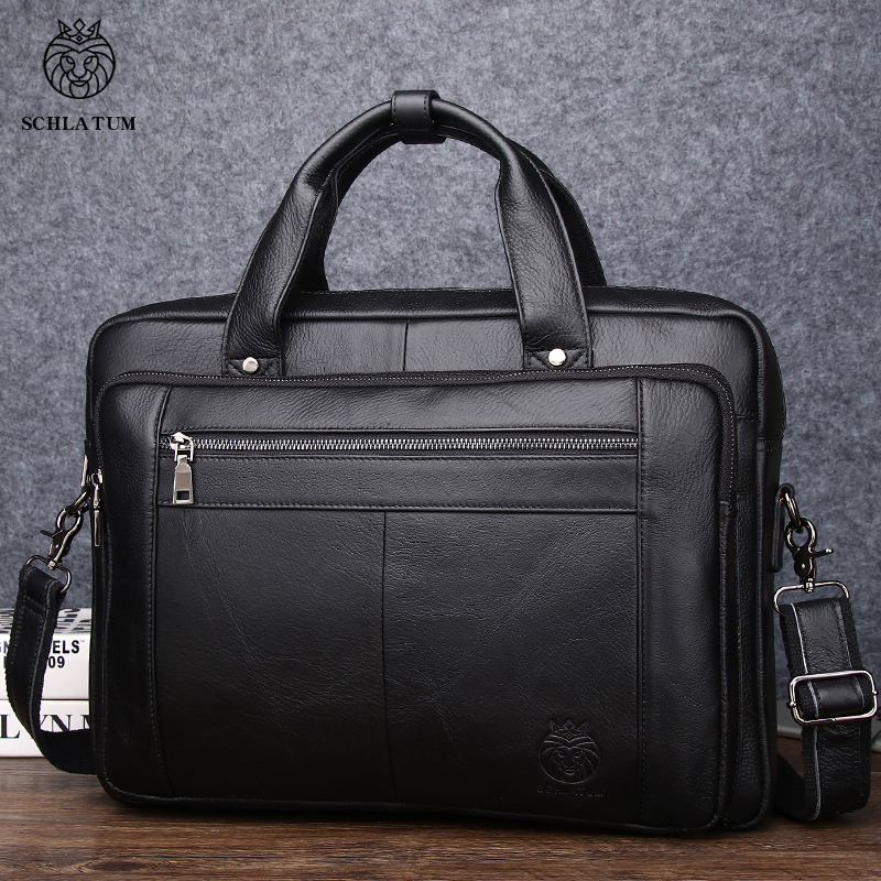 SCHLATUM Genuine Leather Bussi - Laptop Bag Leather 15 avaliação e preço