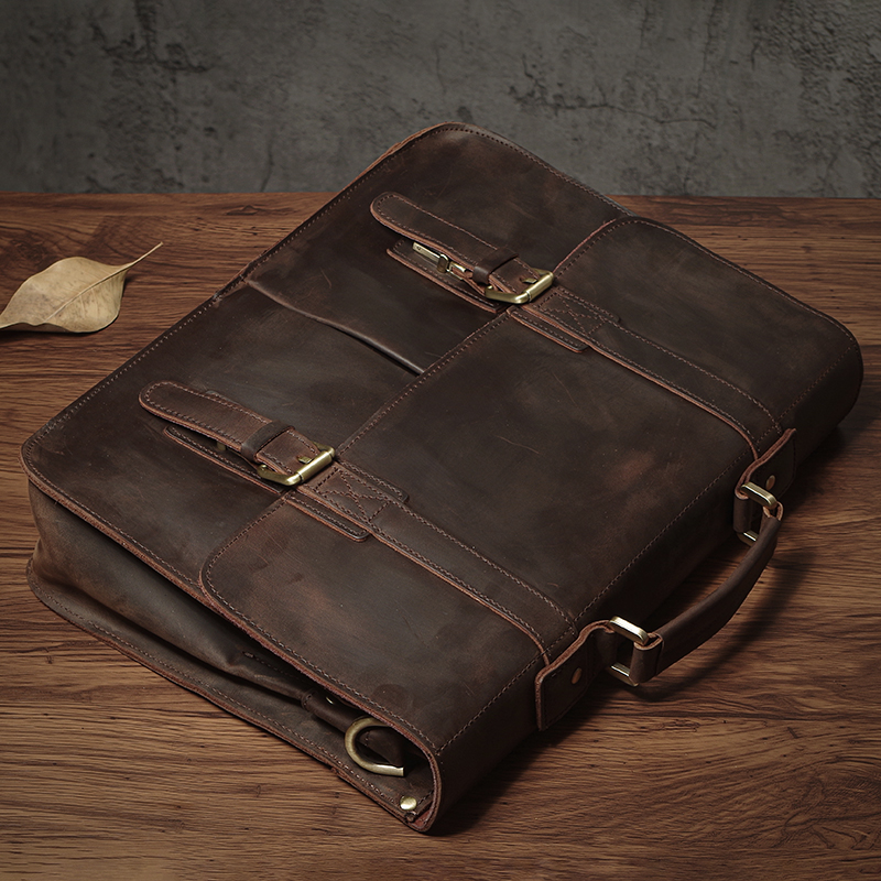 NUKA Men's Executive Briefcase - Laptop Bag Leather 15 avaliação e preço