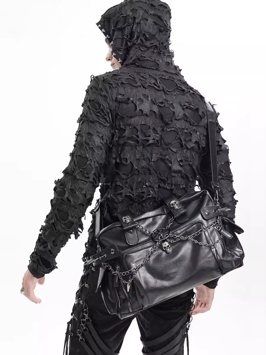 Fashion Black Zipper Skull Des - Luxury Bags Big avaliação e preço