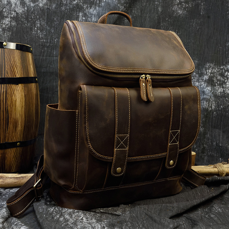 Big Capacity Vintage Leather B - Laptop Bag Leather 15 avaliação e preço