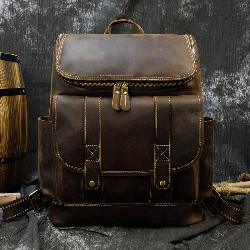 Big Capacity Vintage Leather B - Laptop Bag Leather 15 avaliação e preço