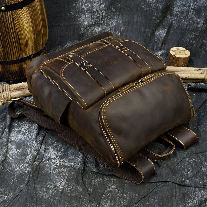 Big Capacity Vintage Leather B - Laptop Bag Leather 15 avaliação e preço