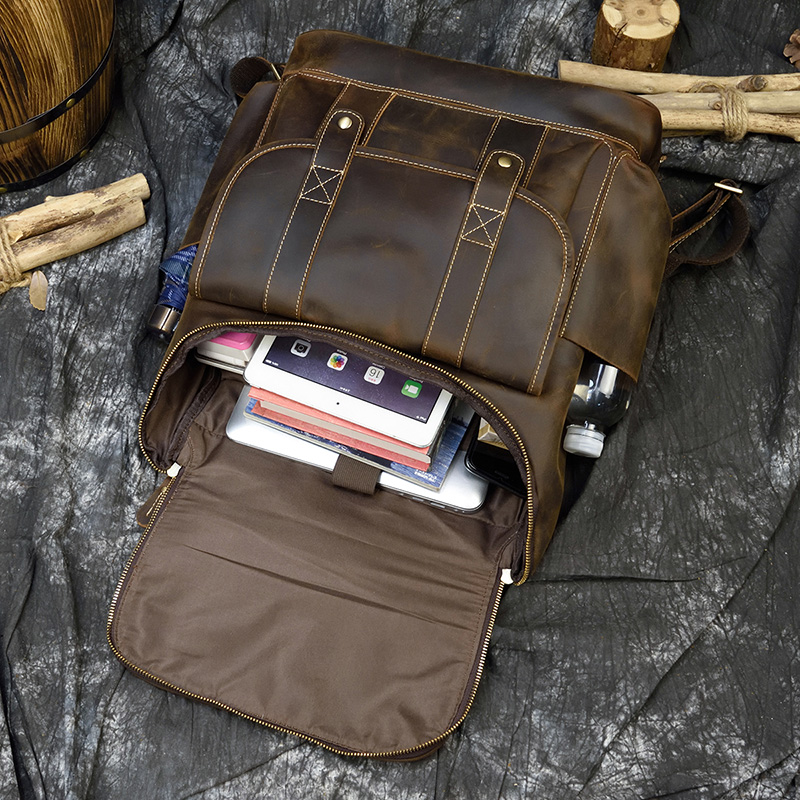 Big Capacity Vintage Leather B - Laptop Bag Leather 15 avaliação e preço