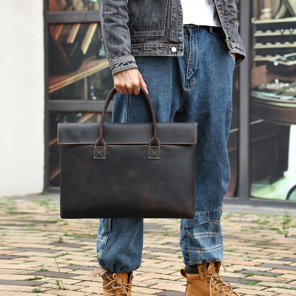 JOYIR Genuine Leather Vintage  - Briefcase Leather Slim avaliação e preço