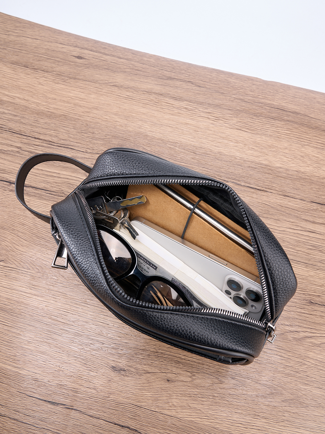 Men's PU Leather Lockable Wris - Briefcase Leather Slim avaliação e preço