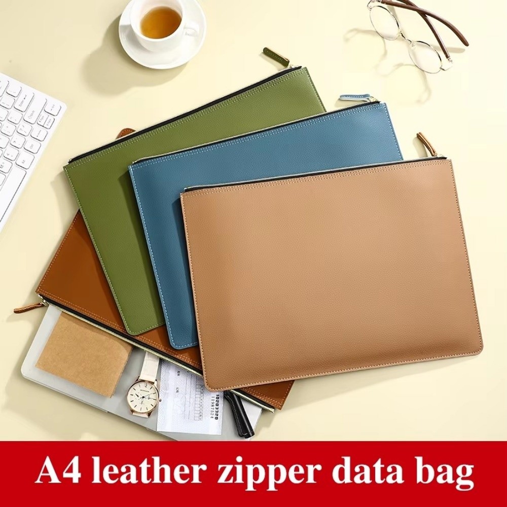 A4 Business Briefcase with Zip - Briefcase Leather Slim avaliação e preço