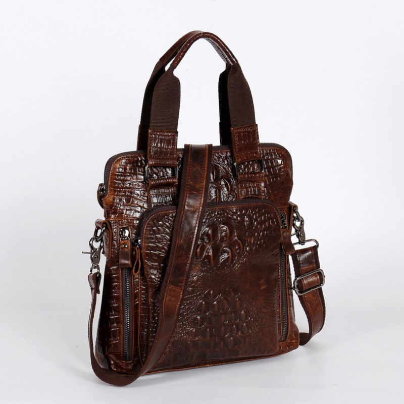YETTIES Men's Slim Vertical La - Briefcase Leather Slim avaliação e preço