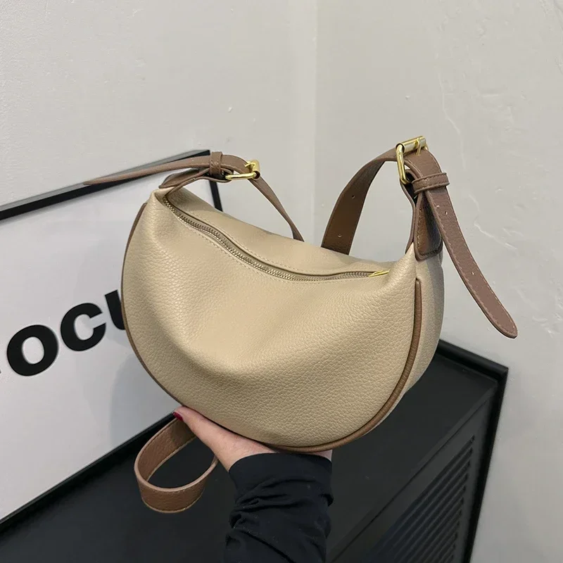 Fashion Solid PU Hobos Shoulde - Luxury Bags On Sales avaliação e preço